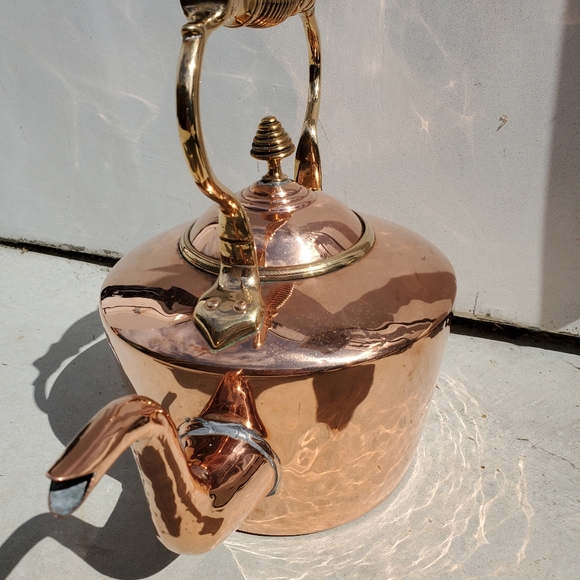 Vintage Copper Large Tea Kettle, Mid 19th Century - Picture 5 of 8